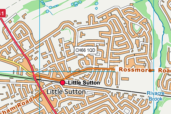 CH66 1QD map - OS VectorMap District (Ordnance Survey)