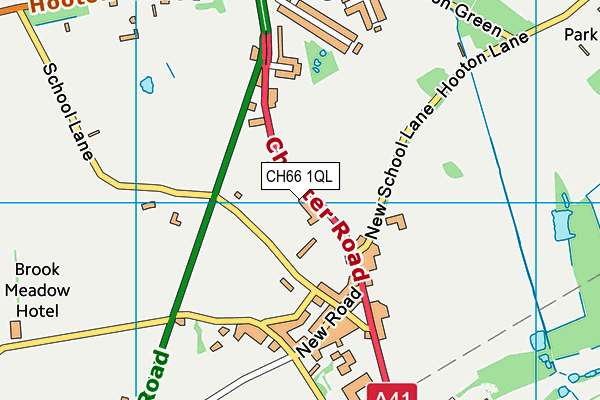 CH66 1QL map - OS VectorMap District (Ordnance Survey)