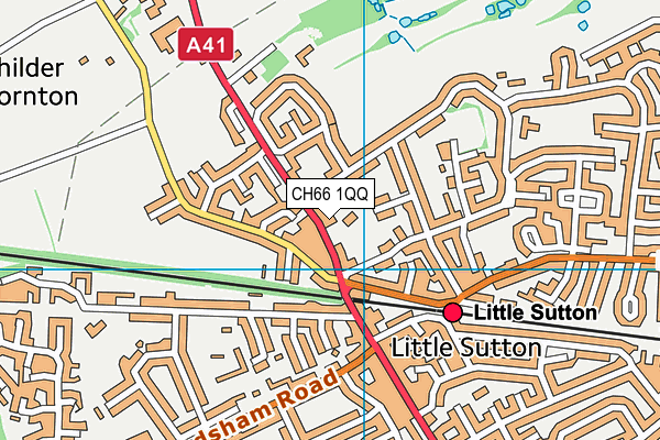 CH66 1QQ map - OS VectorMap District (Ordnance Survey)