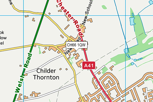 CH66 1QW map - OS VectorMap District (Ordnance Survey)