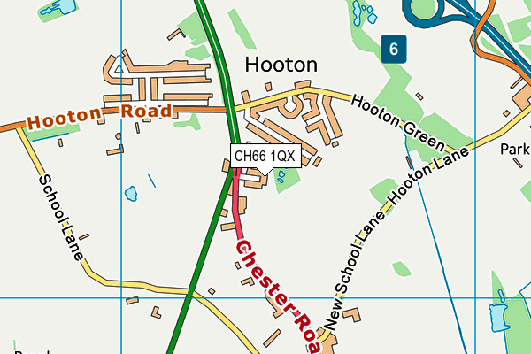 CH66 1QX map - OS VectorMap District (Ordnance Survey)