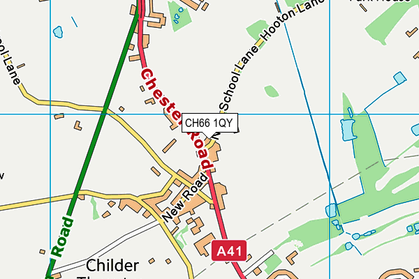 Childer Thornton Primary School map (CH66 1QY) - OS VectorMap District (Ordnance Survey)