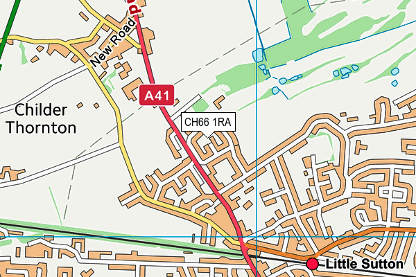 CH66 1RA map - OS VectorMap District (Ordnance Survey)