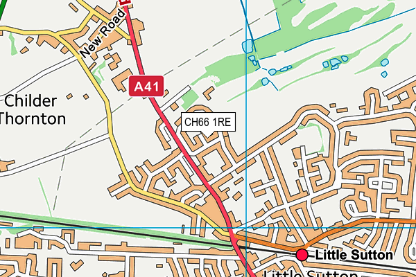 CH66 1RE map - OS VectorMap District (Ordnance Survey)