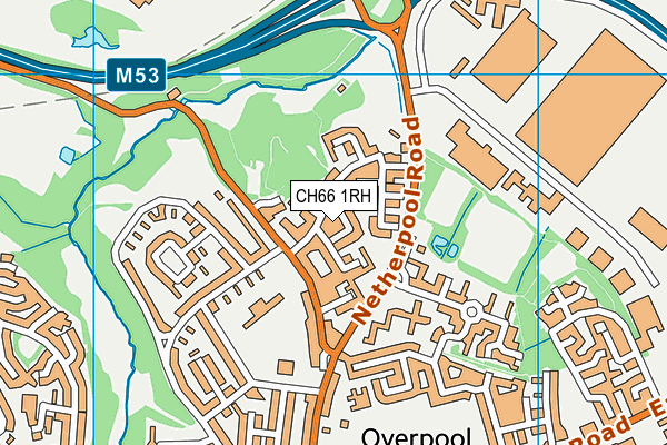 CH66 1RH map - OS VectorMap District (Ordnance Survey)