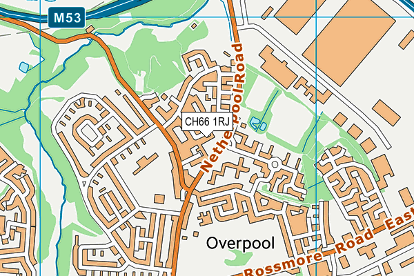 CH66 1RJ map - OS VectorMap District (Ordnance Survey)