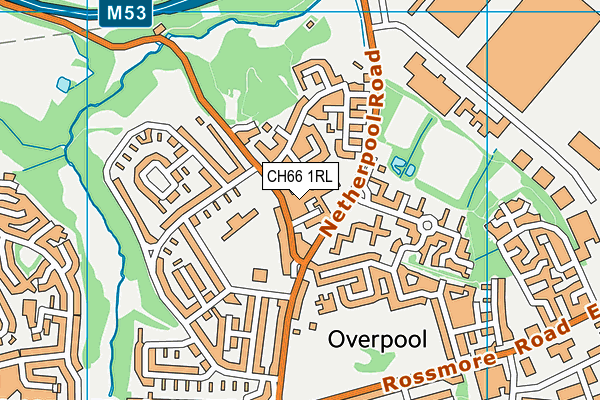 CH66 1RL map - OS VectorMap District (Ordnance Survey)