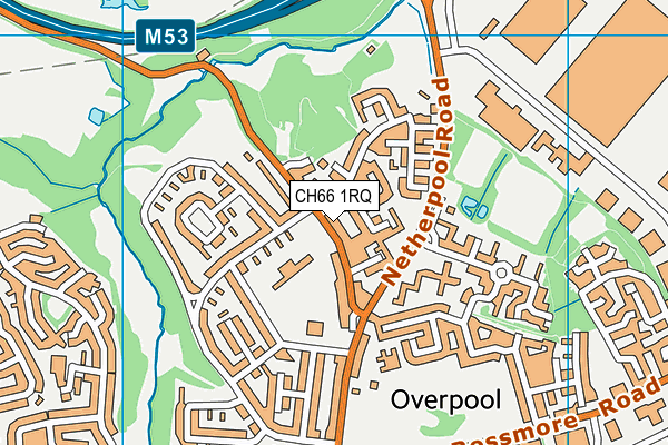 CH66 1RQ map - OS VectorMap District (Ordnance Survey)