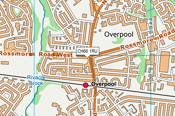 CH66 1RU map - OS VectorMap District (Ordnance Survey)