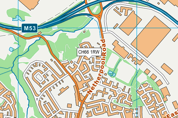 CH66 1RW map - OS VectorMap District (Ordnance Survey)