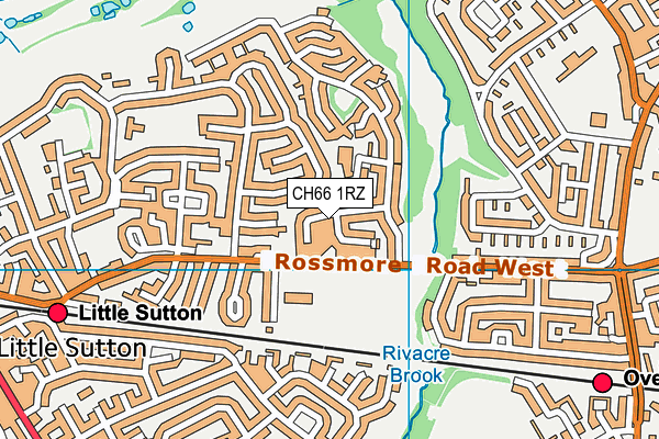 CH66 1RZ map - OS VectorMap District (Ordnance Survey)