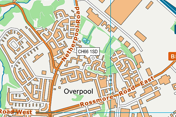 CH66 1SD map - OS VectorMap District (Ordnance Survey)