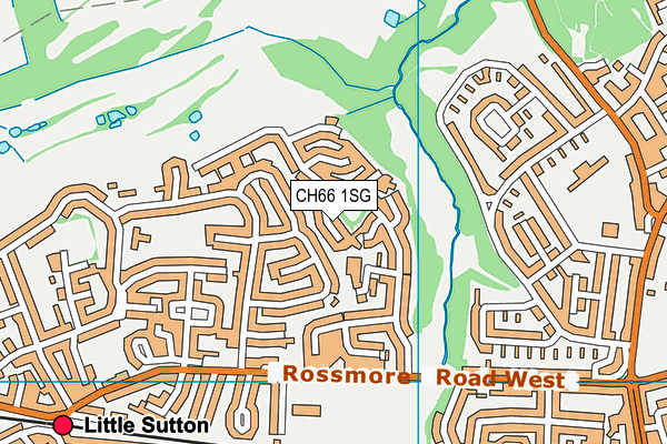 CH66 1SG map - OS VectorMap District (Ordnance Survey)