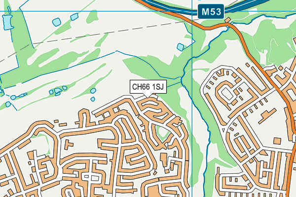 CH66 1SJ map - OS VectorMap District (Ordnance Survey)