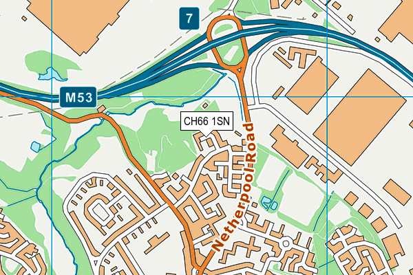 CH66 1SN map - OS VectorMap District (Ordnance Survey)