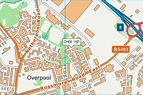 CH66 1SP map - OS VectorMap District (Ordnance Survey)