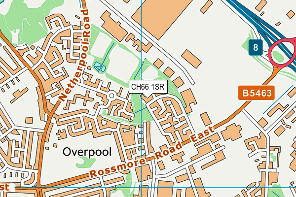 CH66 1SR map - OS VectorMap District (Ordnance Survey)