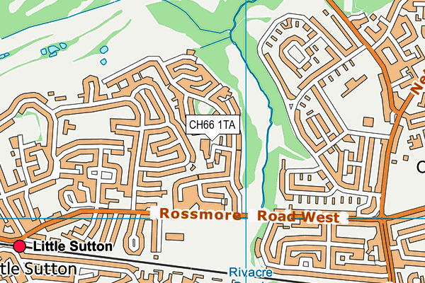 CH66 1TA map - OS VectorMap District (Ordnance Survey)