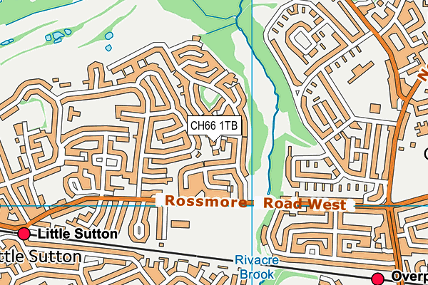 CH66 1TB map - OS VectorMap District (Ordnance Survey)