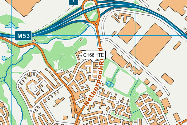 CH66 1TE map - OS VectorMap District (Ordnance Survey)