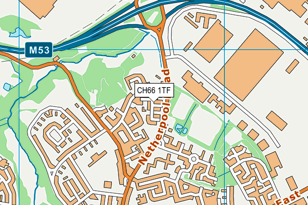 CH66 1TF map - OS VectorMap District (Ordnance Survey)