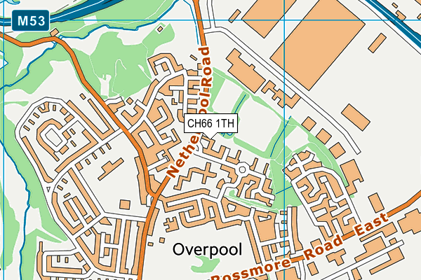 CH66 1TH map - OS VectorMap District (Ordnance Survey)