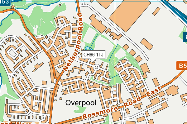 Netherpool Road map (CH66 1TJ) - OS VectorMap District (Ordnance Survey)