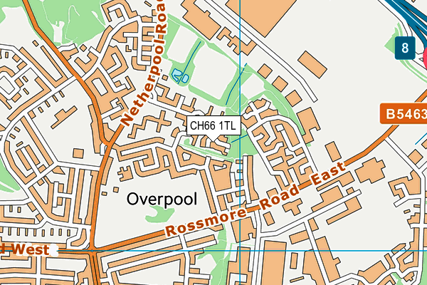 CH66 1TL map - OS VectorMap District (Ordnance Survey)