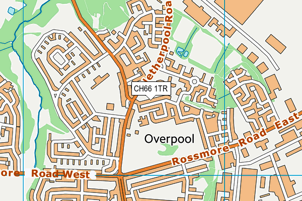 CH66 1TR map - OS VectorMap District (Ordnance Survey)