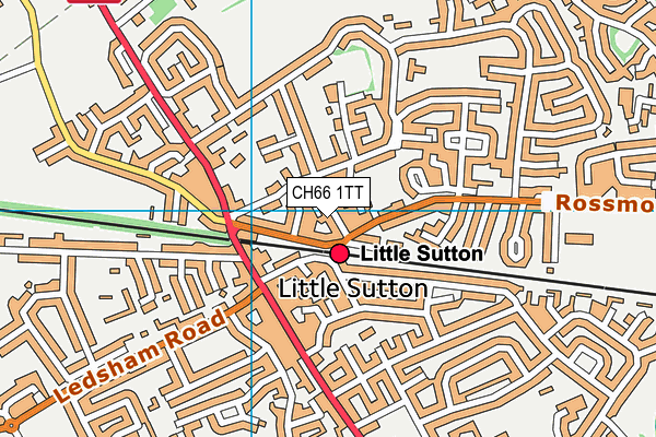 CH66 1TT map - OS VectorMap District (Ordnance Survey)