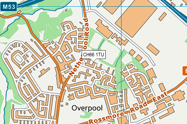 CH66 1TU map - OS VectorMap District (Ordnance Survey)