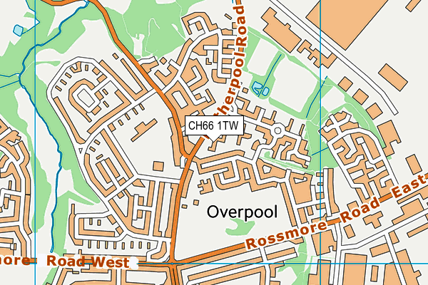 CH66 1TW map - OS VectorMap District (Ordnance Survey)