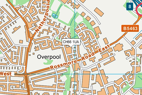 CH66 1UA map - OS VectorMap District (Ordnance Survey)