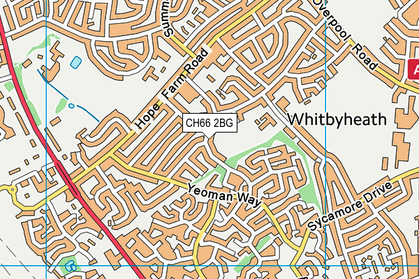 CH66 2BG map - OS VectorMap District (Ordnance Survey)