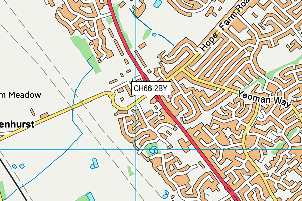 CH66 2BY map - OS VectorMap District (Ordnance Survey)