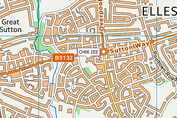 CH66 2EE map - OS VectorMap District (Ordnance Survey)