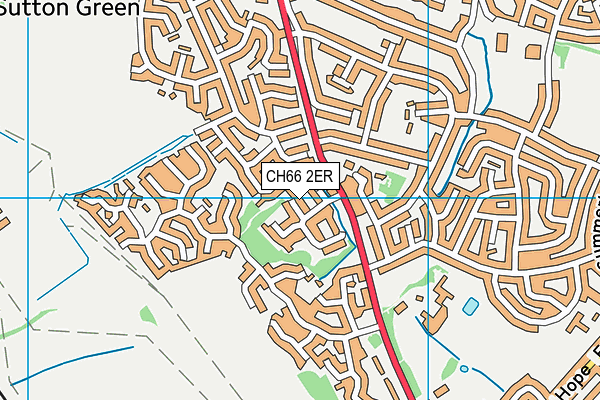 CH66 2ER map - OS VectorMap District (Ordnance Survey)