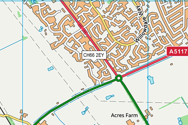 CH66 2EY map - OS VectorMap District (Ordnance Survey)