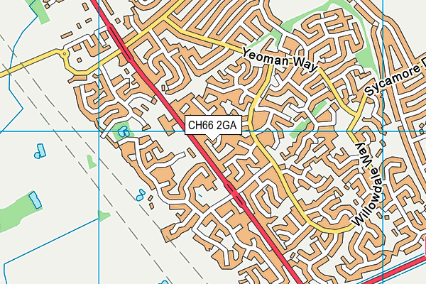 CH66 2GA map - OS VectorMap District (Ordnance Survey)