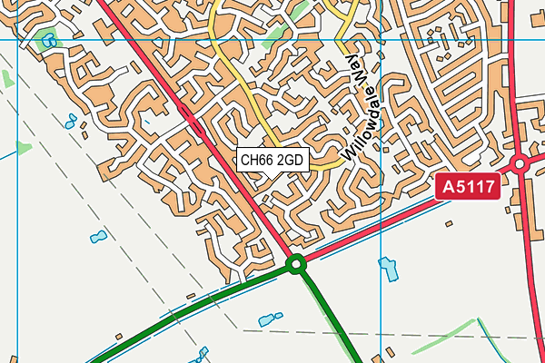 CH66 2GD map - OS VectorMap District (Ordnance Survey)