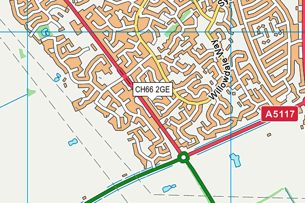 CH66 2GE map - OS VectorMap District (Ordnance Survey)