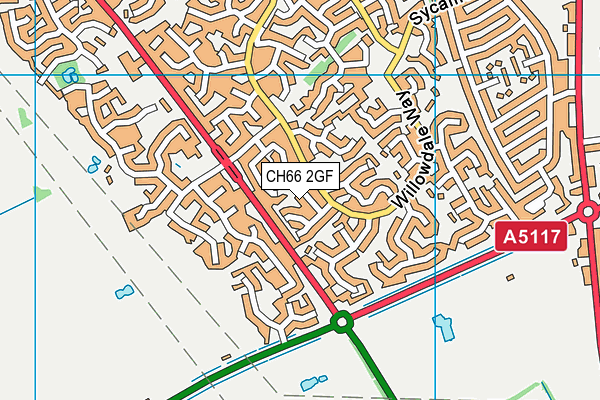 CH66 2GF map - OS VectorMap District (Ordnance Survey)