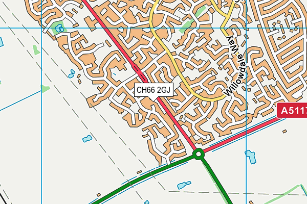 CH66 2GJ map - OS VectorMap District (Ordnance Survey)
