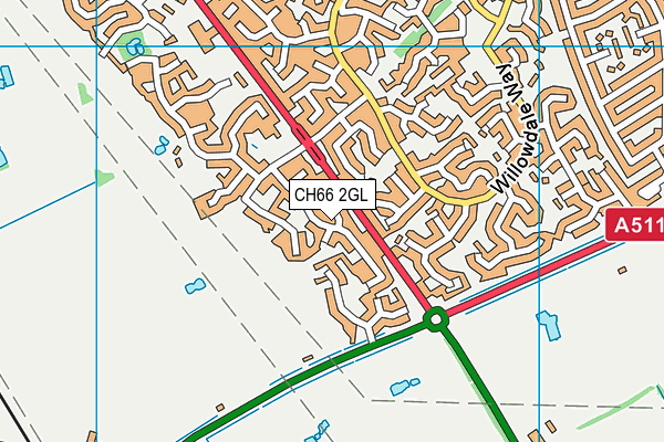 CH66 2GL map - OS VectorMap District (Ordnance Survey)