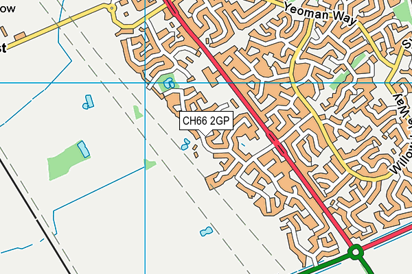 CH66 2GP map - OS VectorMap District (Ordnance Survey)