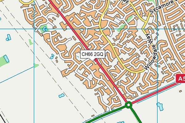 CH66 2GQ map - OS VectorMap District (Ordnance Survey)