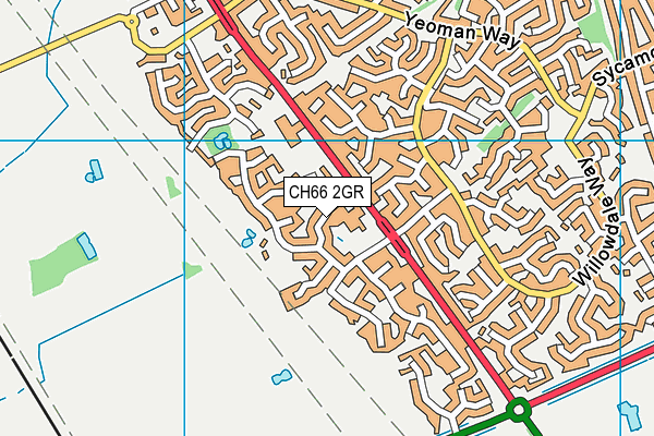 CH66 2GR map - OS VectorMap District (Ordnance Survey)