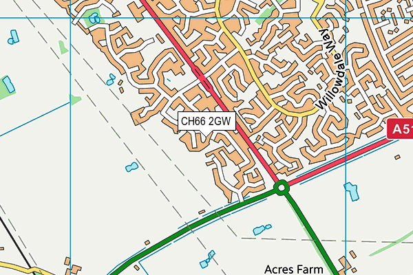 CH66 2GW map - OS VectorMap District (Ordnance Survey)