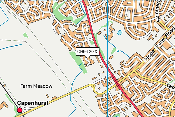 CH66 2GX map - OS VectorMap District (Ordnance Survey)