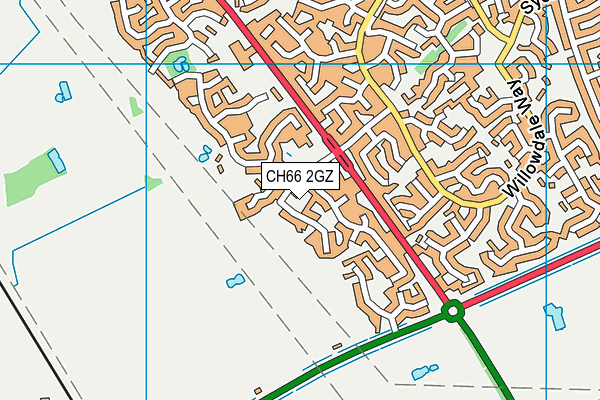 CH66 2GZ map - OS VectorMap District (Ordnance Survey)